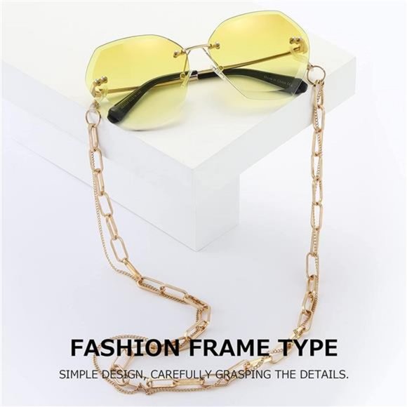 AEVOGUE Sunglasses For Women Oversized Rimless
